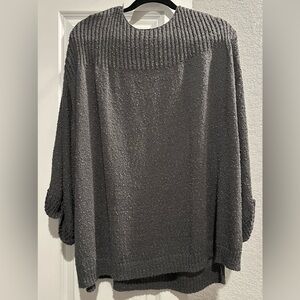 Umgee Charcoal Cowl Neck Sweater